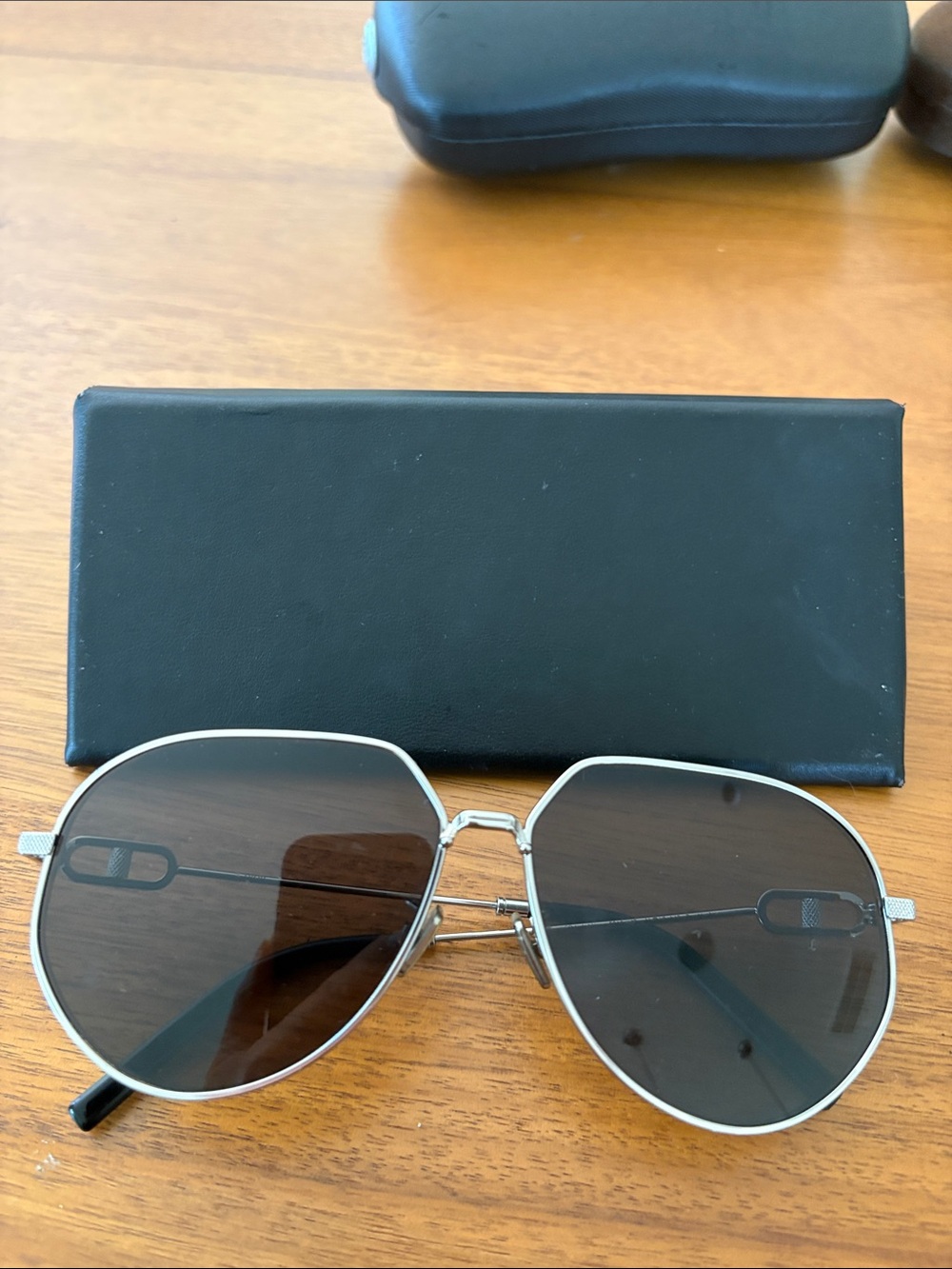 Men's Silver Metal Aviator Sunglasses with Brown Lenses